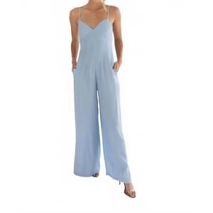 NEW FALCON PARK miya v-neck jumpsuit in blue